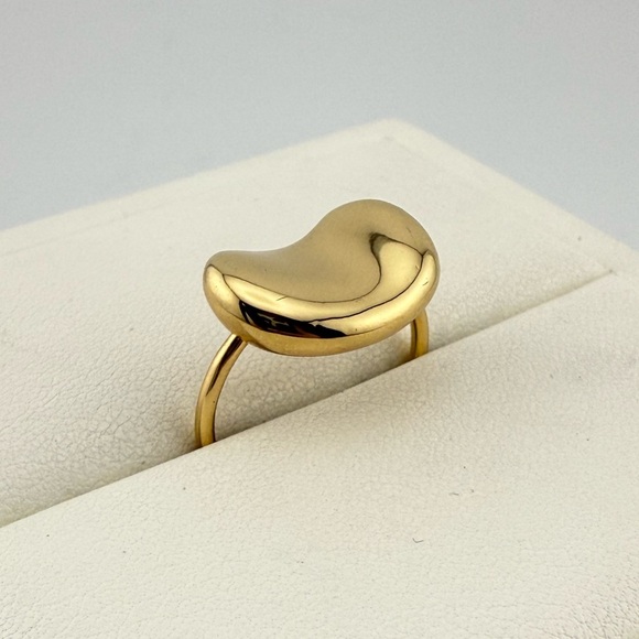 Vtg. Tiffany & Co. 18k Elsa Peretti Bean Wire Ring in Yellow Gold Size 5 - Picture 1 of 8